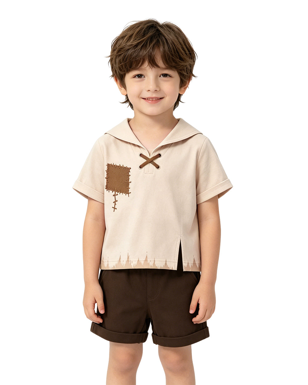 Kids 1920s Retro Yellow Monster Henry Outfit James Shirt Shorts and Goggles for Dress Up Party