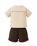 Kids 1920s Retro Yellow Monster Henry Outfit James Shirt Shorts and Goggles for Dress Up Party