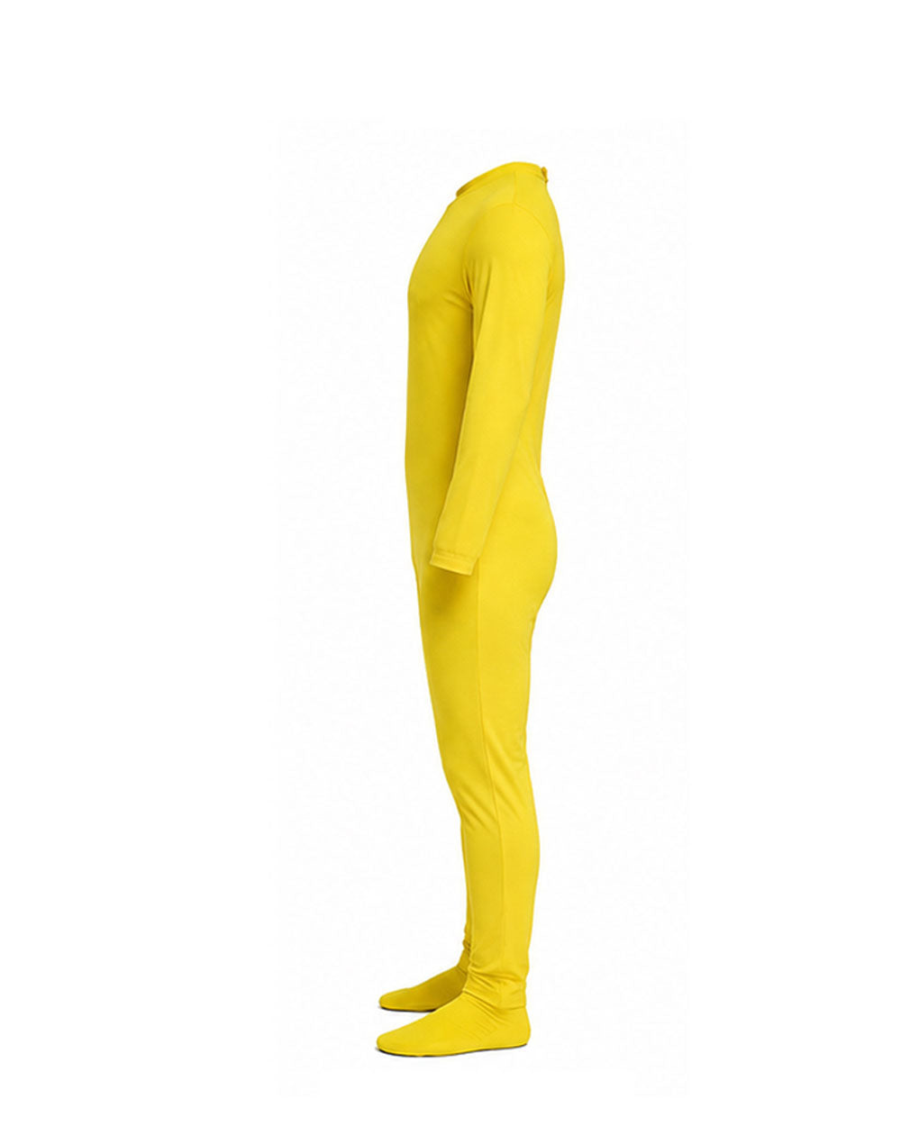 Partygoers Costume Yellow Loose Onesie with Bloody Helmet Escape The Room Outfit for Kids Adults Cosplay
