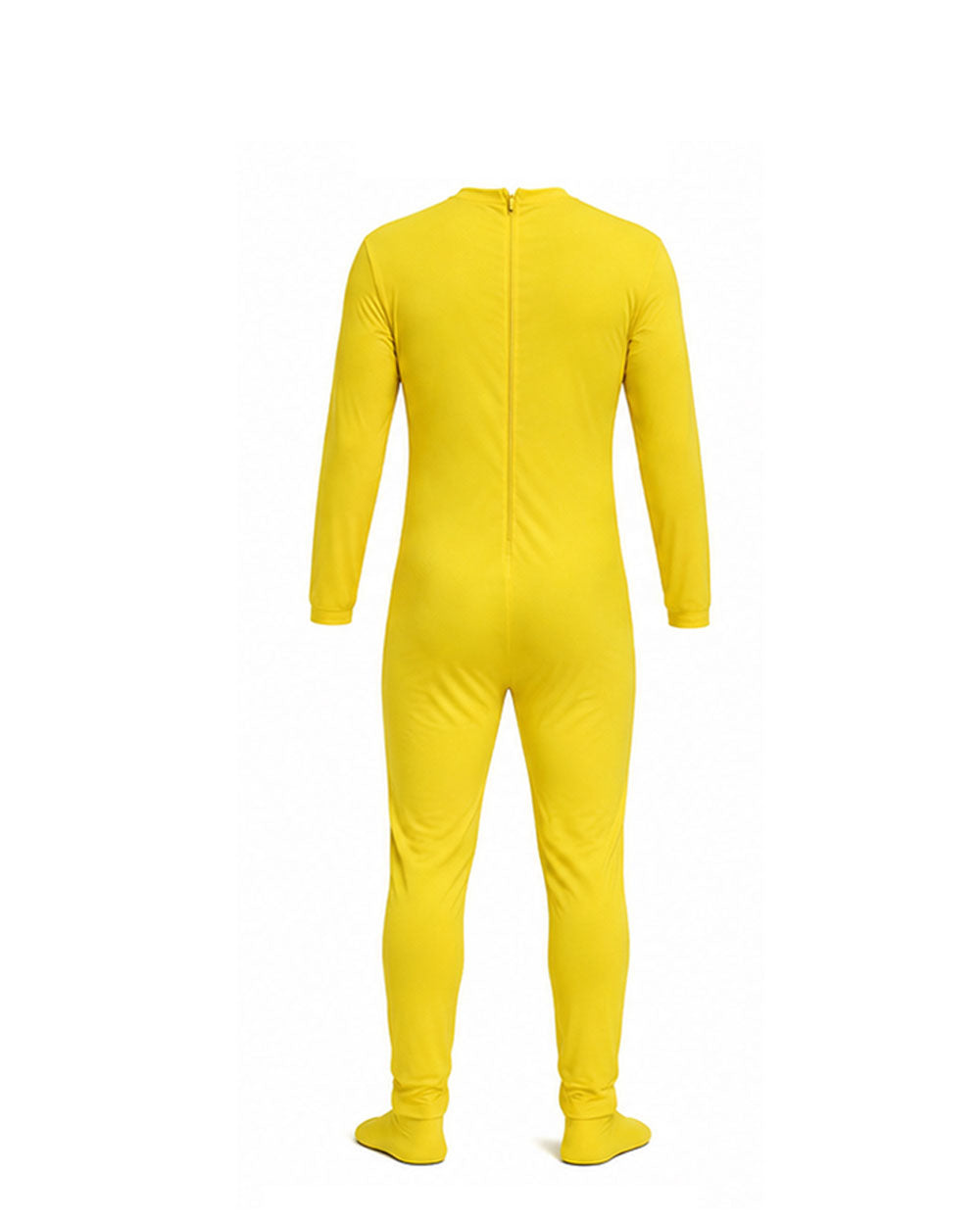 Partygoers Costume Yellow Loose Onesie with Bloody Helmet Escape The Room Outfit for Kids Adults Cosplay