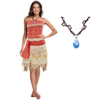 Princess Cosplay Costume Halloween Polynesian Dress Adventure Polynesian Outfit