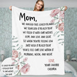 To My Mom Flannel Blanket Gift for Mother's Day Cozy Plush Filled with Meaning Words