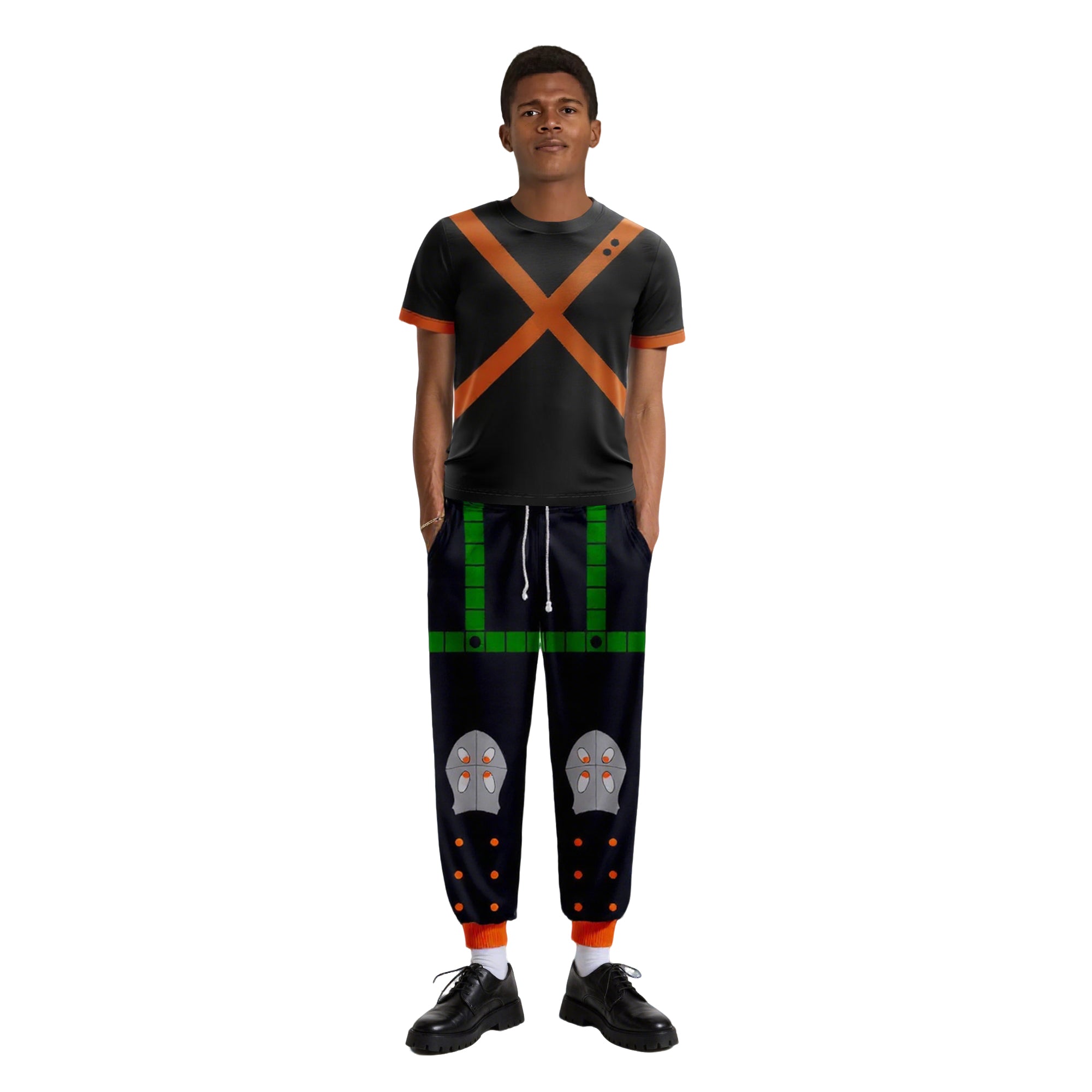 Anime MHA Katsuki Costume Adult Cosplay Hoodie Pants and T-shirt