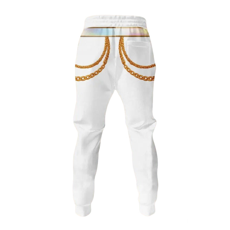 Golden Hoodie and Pants Outfit Pop Star Performance Set Everyday Casual Streetwear