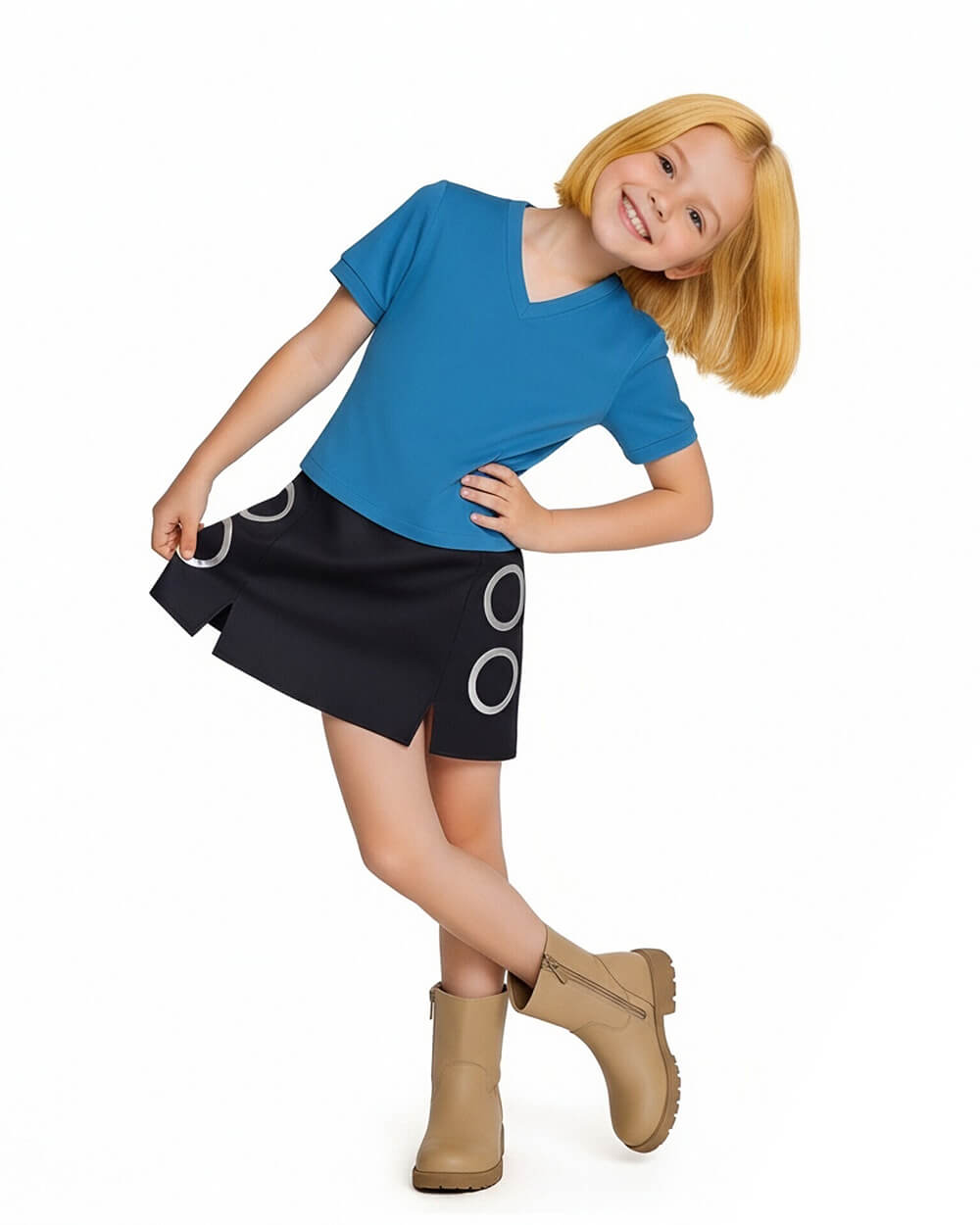 Sea Navigator Costume Blue Classic Adventure Shirt Skirt Kids Adults Cosplay Full Set