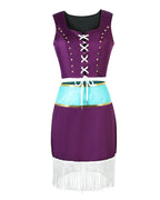 Robin Cosplay Costume Miss All Sunday White Fur Collar Coat with Dress Hat Suit for Cosplay Party