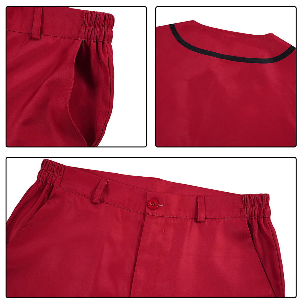 Straw Hat Loofie Costume Red Captain Adventure Cosplay Shirt Pants Hat and Accessories Suit