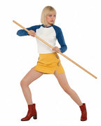 Grand Line Navigator Costume Blue White Top with Yellow Mini Skirt 2pcs Adventure Outfit