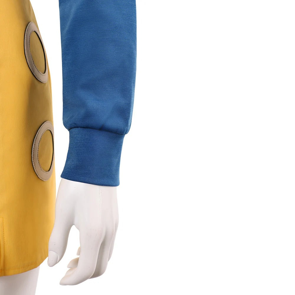 Grand Line Navigator Costume Blue White Top with Yellow Mini Skirt 2pcs Adventure Outfit