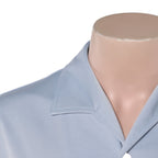 Black Leg Sanji Costume Blue Button Down Causal Shirt for Cosplay Daily Wear