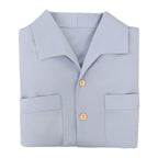 Black Leg Sanji Costume Blue Button Down Causal Shirt for Cosplay Daily Wear