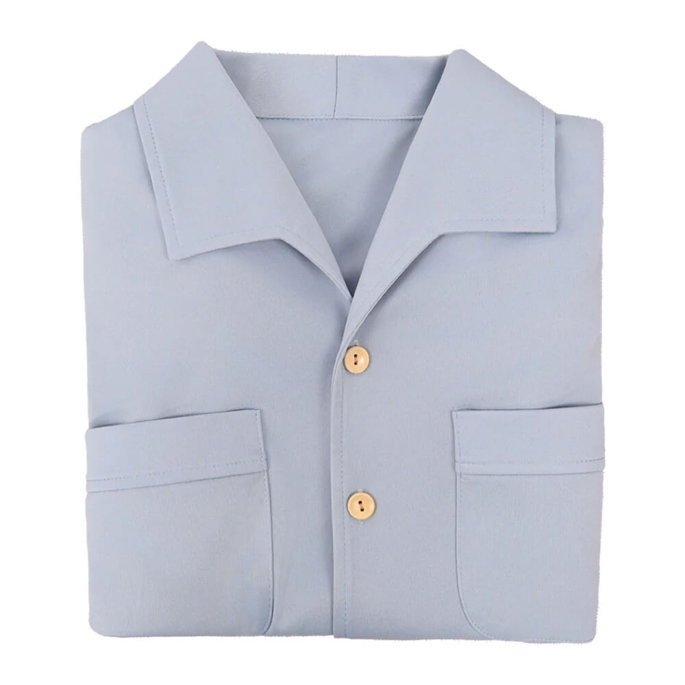 Black Leg Sanji Costume Blue Button Down Causal Shirt for Cosplay Daily Wear