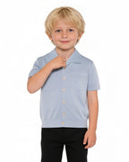 Black Leg Sanji Costume Blue Button Down Causal Shirt for Cosplay Daily Wear