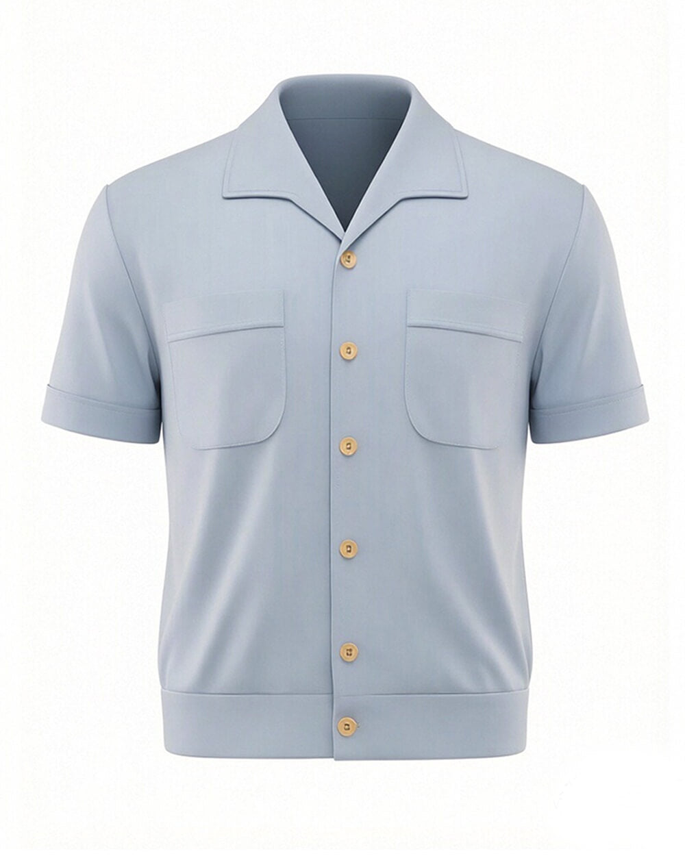 Black Leg Sanji Costume Blue Button Down Causal Shirt for Cosplay Daily Wear