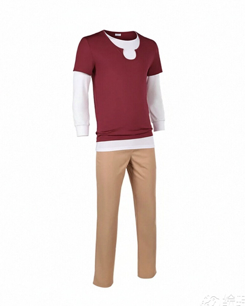 Pirate Adventure Outfit Sanji Short Sleeve Outer with White Long Sleeve Shirt Khaki Pants 3pcs Suit