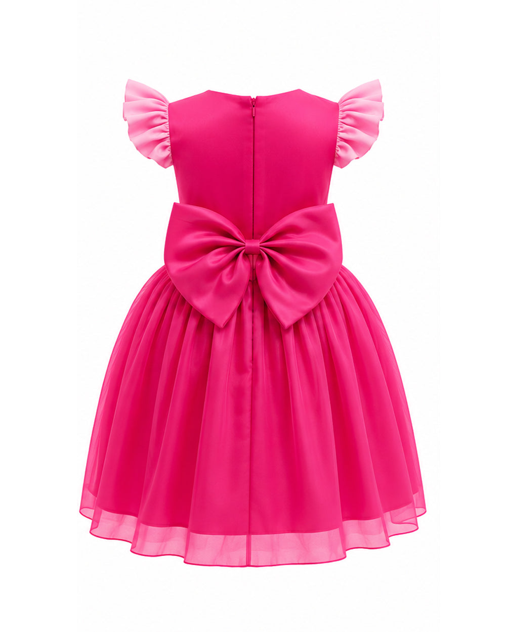 Girls Pink Puppy Outfit Cute Skye A-line Dress with Goggles Headband for Dress-up Party
