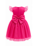 Girls Pink Puppy Outfit Cute Skye A-line Dress with Goggles Headband for Dress-up Party