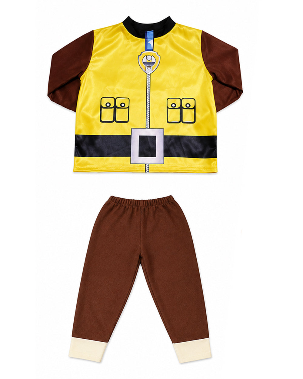 Kids Construction Pup Costume Yellow Digger Rescue Outfit with Hat and Bag for Themed Parties 3T-7Y