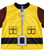 Kids Construction Pup Costume Yellow Digger Rescue Outfit with Hat and Bag for Themed Parties 3T-7Y