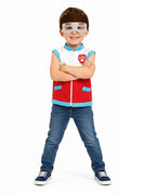 Kids Rescue Leader Costume Red and White Unisex Vest and Mask for Themed Party Cosplay Event