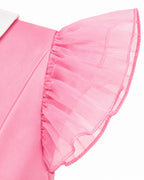 Girls Skye Costume Pink Aviator Puppy Tulle Dress with Goggles Headband for Cosplay Birthday Party