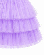 Girls Sweetie Dress Purple Dog Princess Layered Tutu Dress for Halloween Carnival