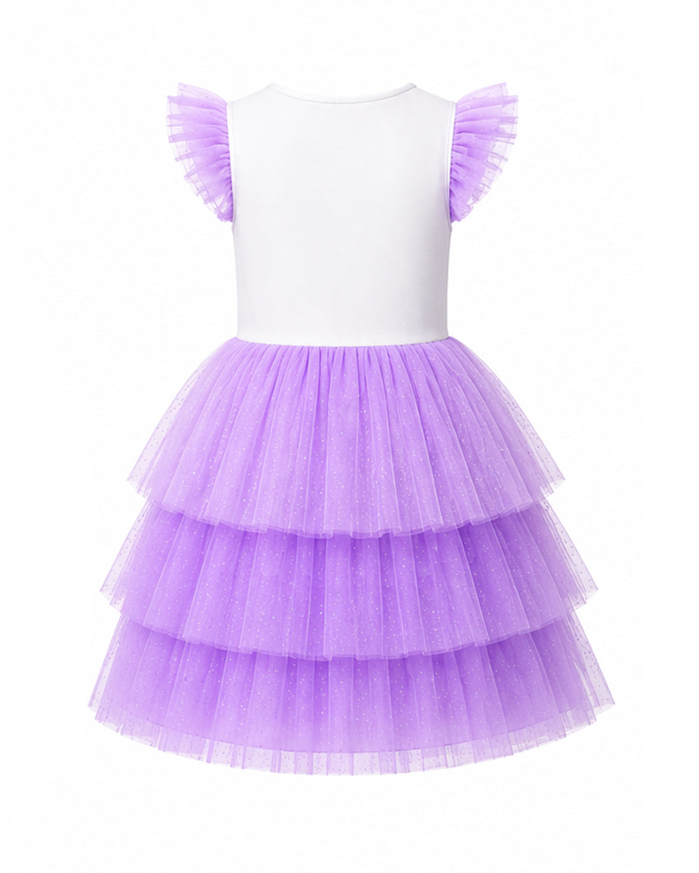 Girls Sweetie Dress Purple Dog Princess Layered Tutu Dress for Halloween Carnival
