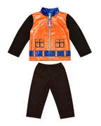 Kids Water Rescue Puppy Costume Orange Tops Pants Hat and Backpack 4pcs Set for Birthday Party
