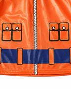 Kids Water Rescue Puppy Costume Orange Tops Pants Hat and Backpack 4pcs Set for Birthday Party