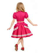 Pink Princess Costume Peach Daisy Rosalina Bowsette Crop Tops and Skirt 2pcs Suit for Girls Women Cosplay Events