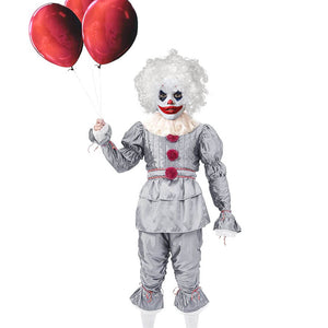 Clown Costume It Dancing Clown Role Playing Sets Joker Halloween Outfit for Kids Adults