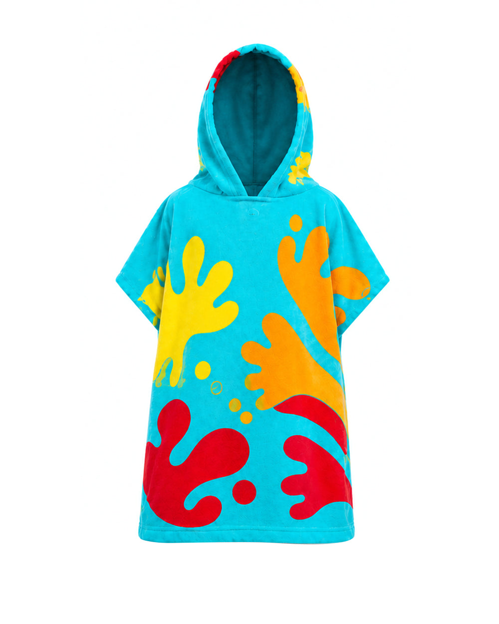 Kids Fleece Dough Monster Costume Blue Hooded Poncho Retro Toy Factory Game Tunic for Halloween Cosplay