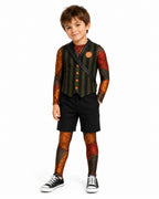 Creepy Puppy Costume Retro One-Eyed Toy Dog Jumpsuit Vest and Short 3pcs Suit for Halloween Carnival