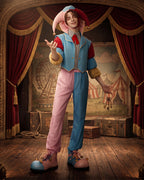 Adult Spider Jester Costume Unisex Horror Game Monster Outfit with Clown Hat for Halloween Carnival