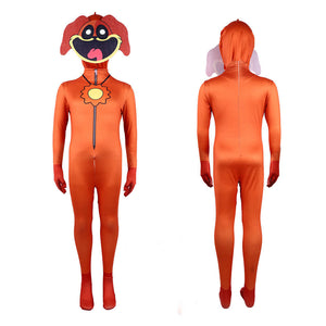 Kids Adults Smiling Critters Costume Deep Sleep DogDay Cosplay Outfit Jumpsuit and Helmet for Carnival