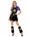 Adult Chapter 5 Lily Costume Purple Horror Game Doll PU Leather Dress T-shirt Matching Leg Sleeves and Wig Suit for Halloween Cosplay