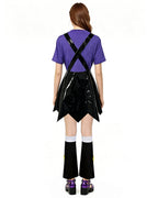Adult Chapter 5 Lily Costume Purple Horror Game Doll PU Leather Dress T-shirt Matching Leg Sleeves and Wig Suit for Halloween Cosplay
