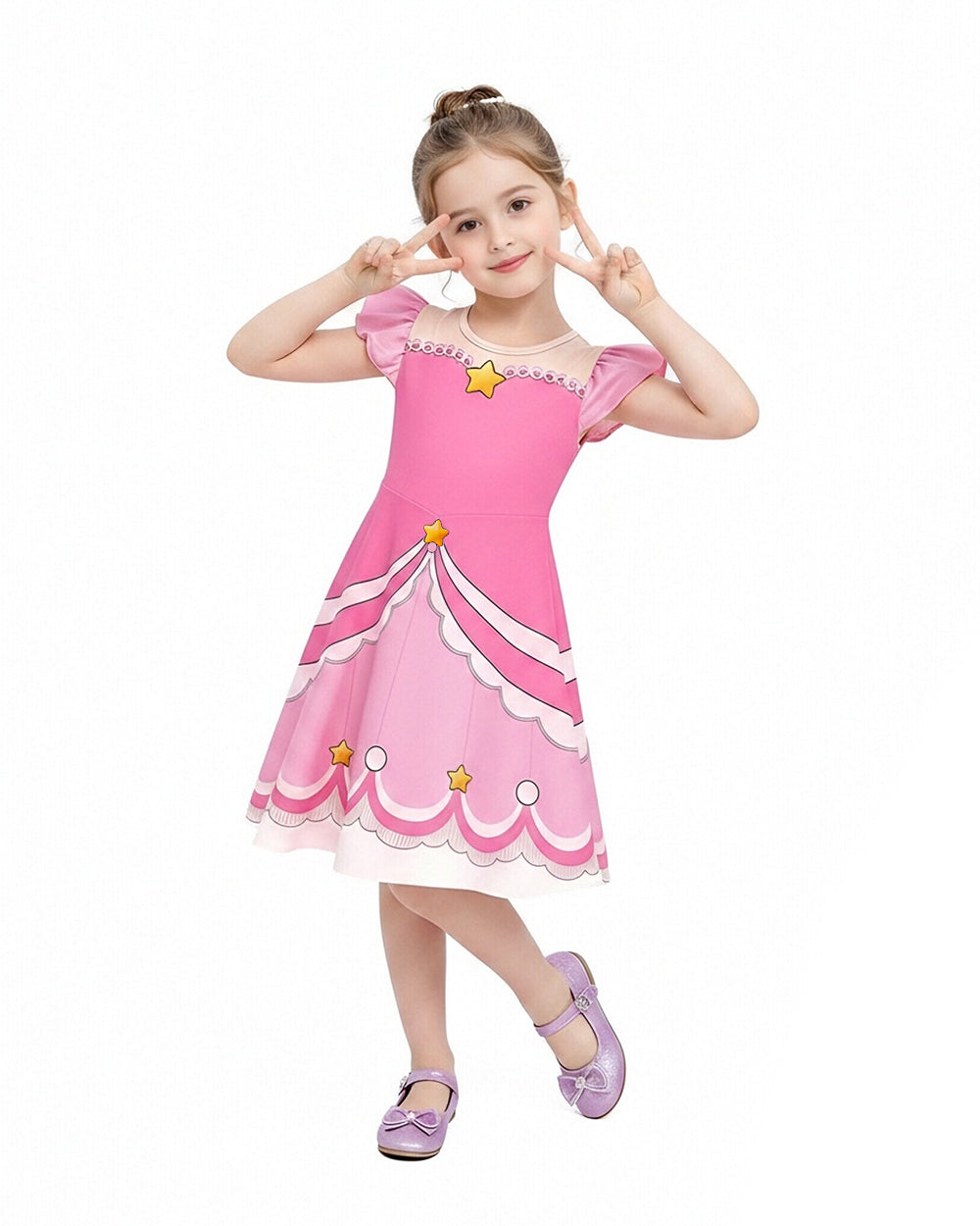Girls Experiment 1468 Pink Dress and Bag for Theme Parties and Daily Wear 4-12Y
