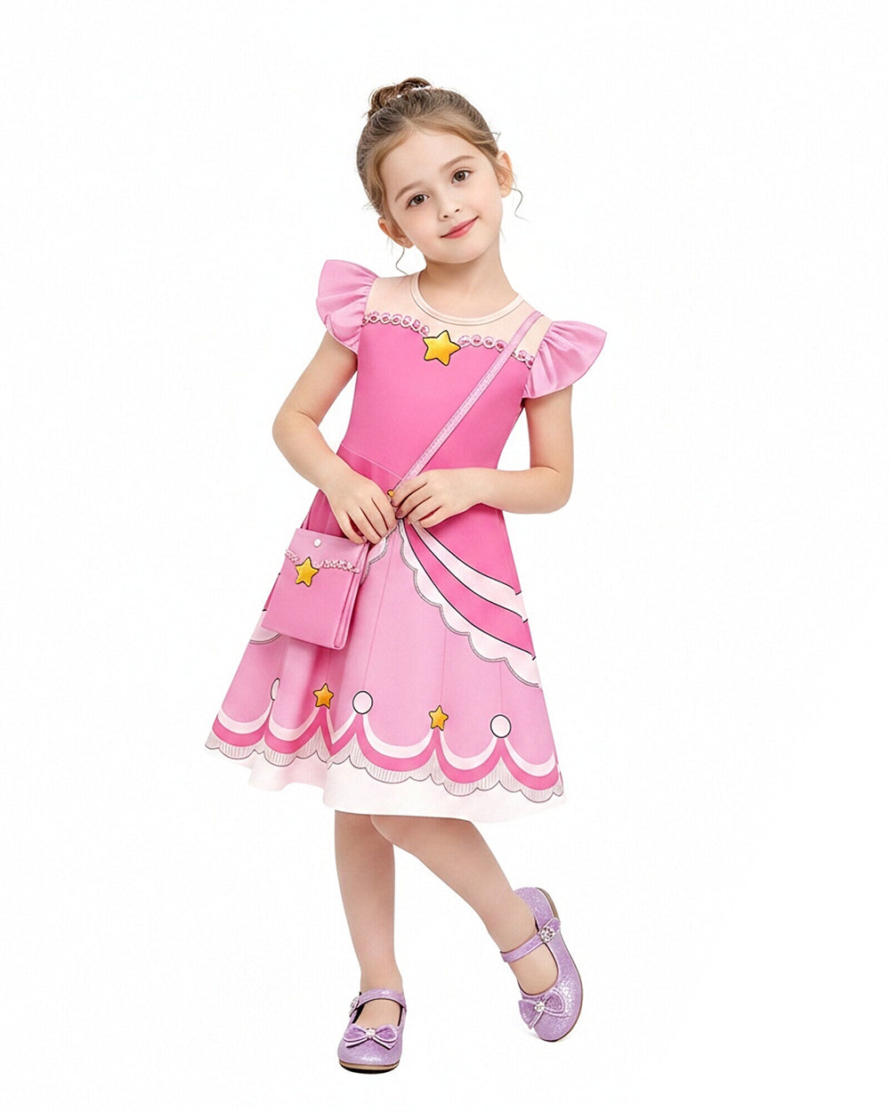 Girls Experiment 1468 Pink Dress and Bag for Theme Parties and Daily Wear 4-12Y