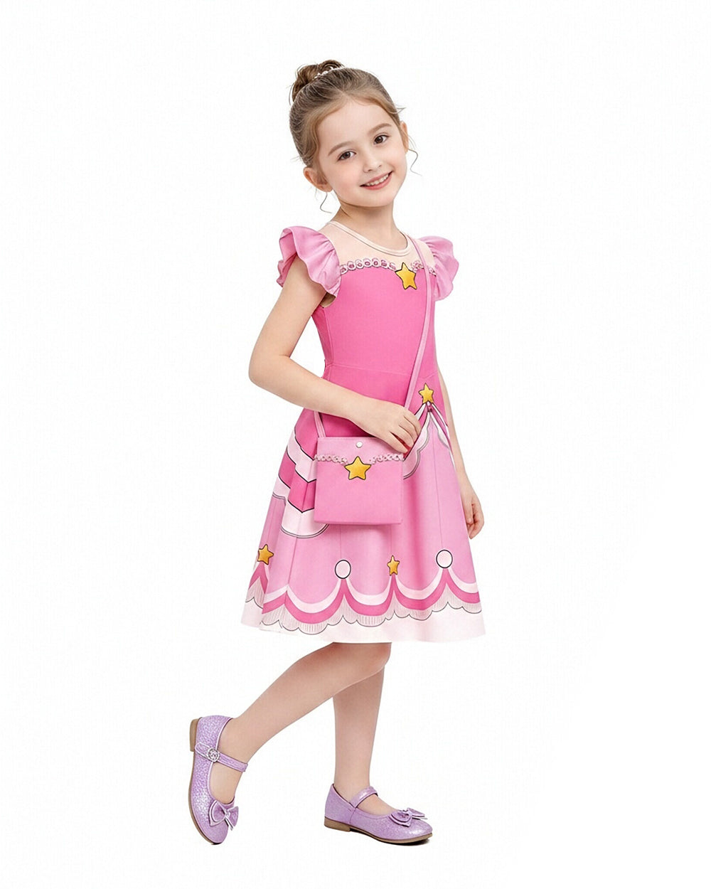 Girls Experiment 1468 Pink Dress and Bag for Theme Parties and Daily Wear 4-12Y