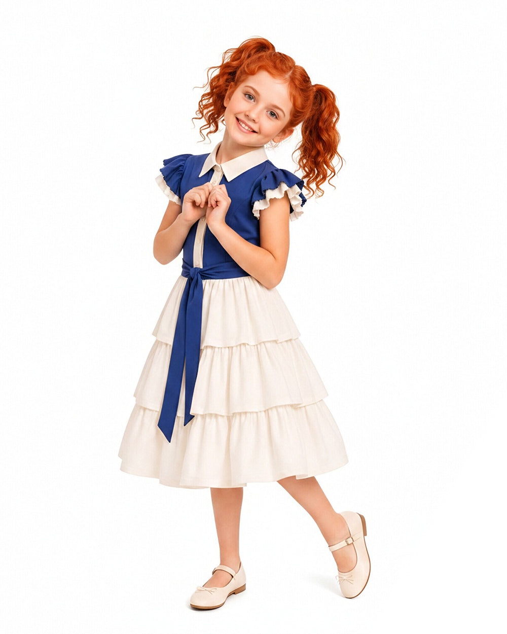 Horror Game Vintage Doll Costume Gothic Lolita Blue Tunic Dress for Girls Women Dress Up Party