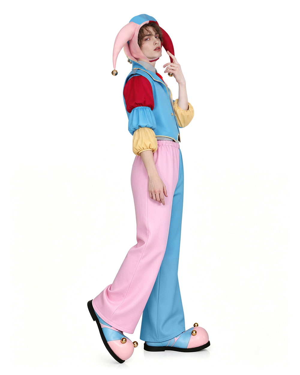 Adult Spider Jester Costume Unisex Horror Game Monster Outfit with Clown Hat for Halloween Carnival