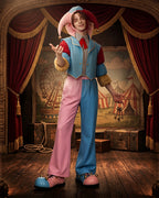 Adult Spider Jester Costume Unisex Horror Game Monster Outfit with Clown Hat for Halloween Carnival