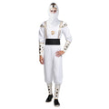 Adult White Dino Ranger Costume MMPR Tommy Oliver Ninja Cosplay Uniform