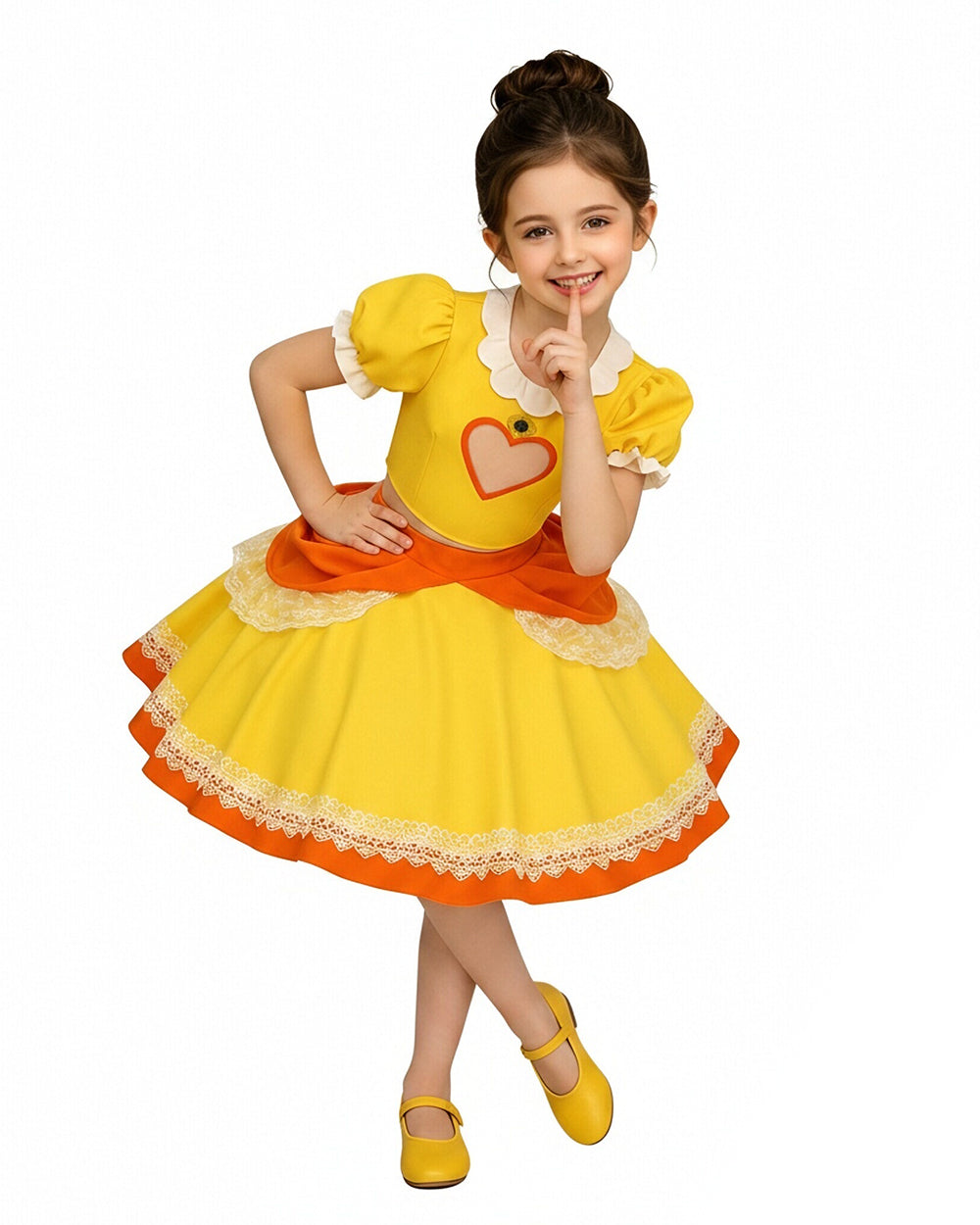 Pink Princess Costume Peach Daisy Rosalina Bowsette Crop Tops and Skirt 2pcs Suit for Girls Women Cosplay Events