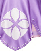 Girls Princess Purple Dress with Crown for Halloween Cosplay Birthday Party