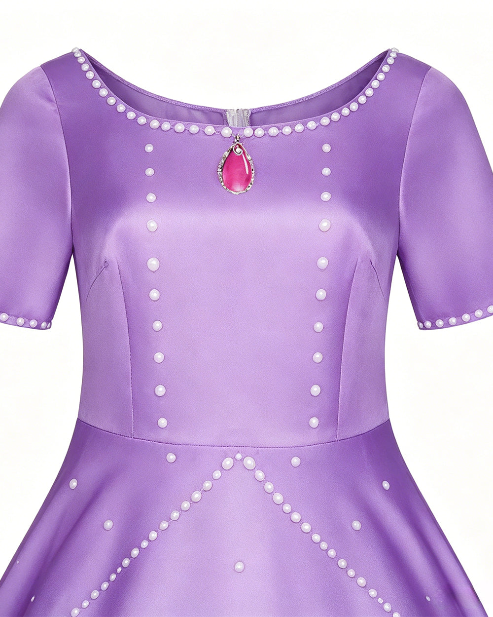 Girls Princess Purple Dress with Crown for Halloween Cosplay Birthday Party