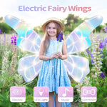 Electric Fairy Wings with Lights and Music Moving Butterfly Wings for Girls Cosplay Dress Up Holiday Gift