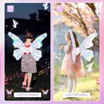 Electric Fairy Wings with Lights and Music Moving Butterfly Wings for Girls Cosplay Dress Up Holiday Gift