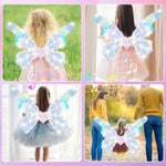 Electric Fairy Wings with Lights and Music Moving Butterfly Wings for Girls Cosplay Dress Up Holiday Gift